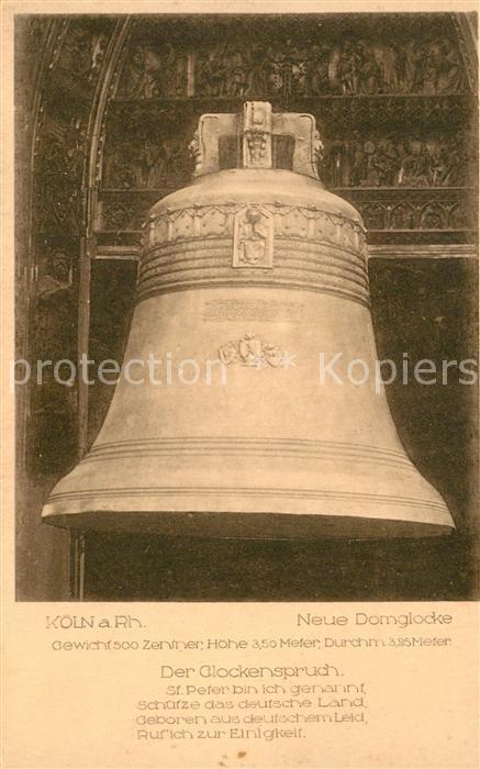 Koeln Rhein Neue Domglocke