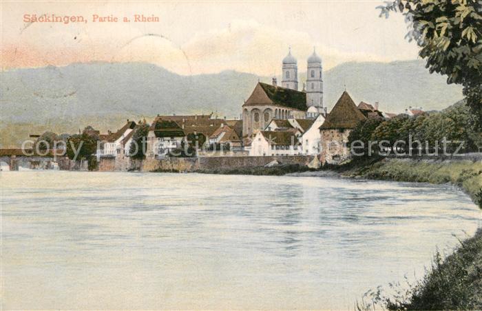 Saeckingen Rhein Panorama Kirche