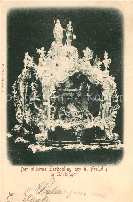 Saeckingen Rhein Silberner Sarkophag des hl Friedolin