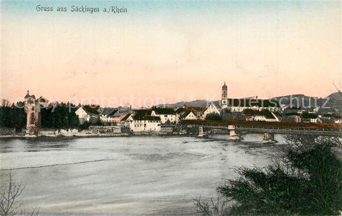 Saeckingen Rhein Partie am Rhein