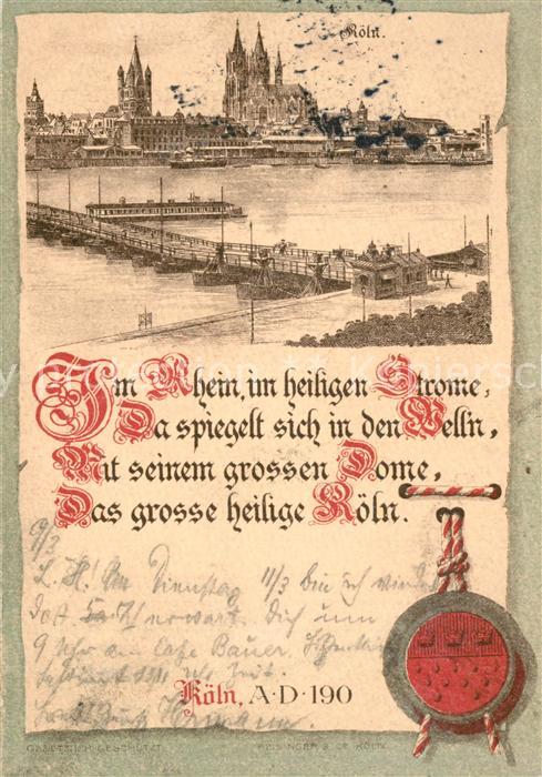 Koeln Rhein Koelner Dom Rheinpartie