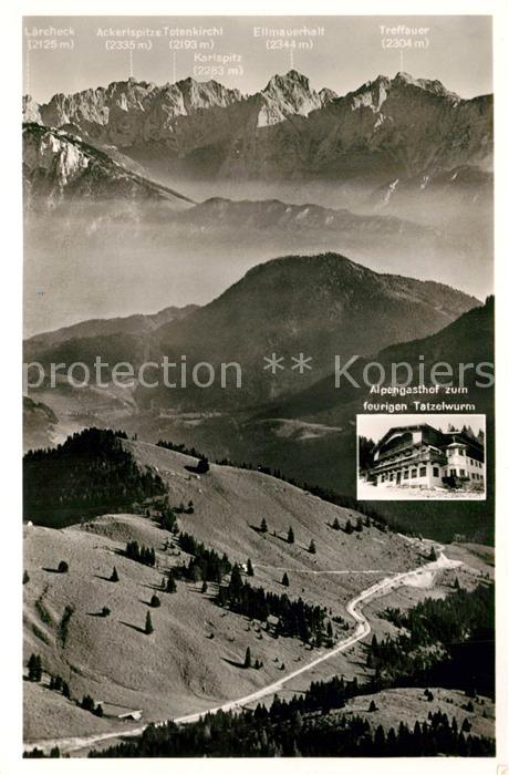 Bayrischzell Panorama Alpengasthof zum feurigen Tatzelwurm