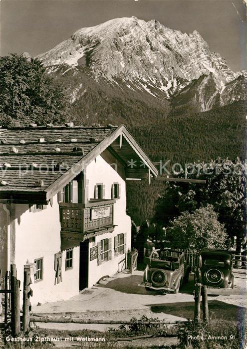Ramsau Berchtesgaden Gasthaus Zipfhaeusl mit Watzmann