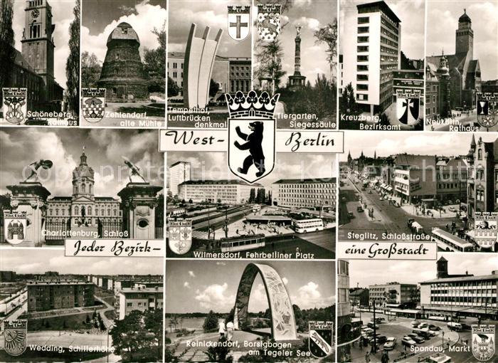 BERLIN  CITY Schoeneberger Rathaus Alte Muehle Luftbrueckendenkmal Bezirksamt Ne