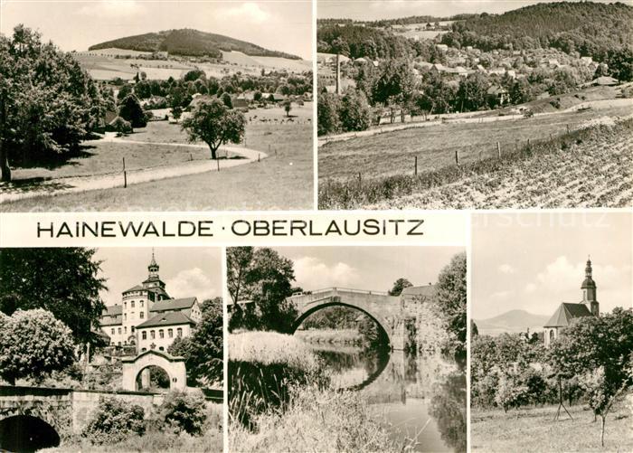 Hainewalde Panorama Schloss Bruecke Kirche