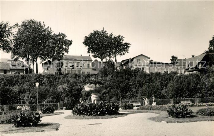 Heringsdorf Ostseebad Usedom Promenadenanlage mit FDGB Heim Ostseeblick