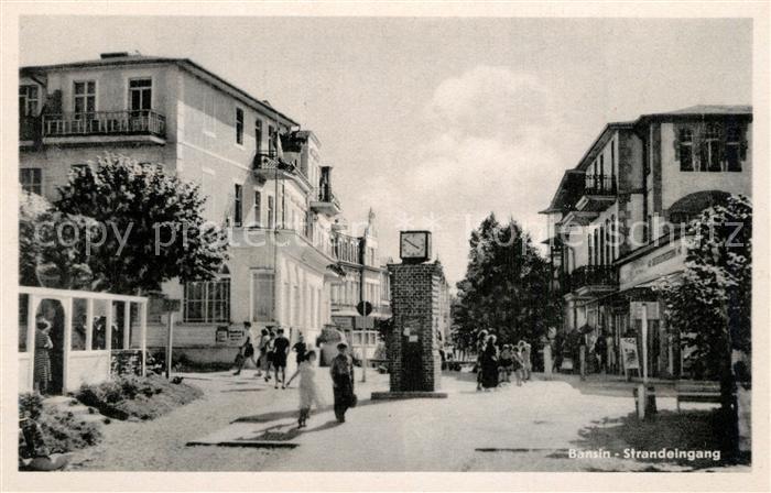 Bansin Ostseebad Strandeingang Standuhr