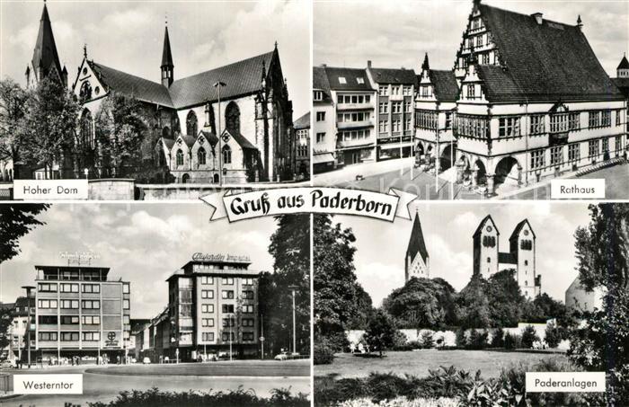 Paderborn Dom Rathaus Westerntor Paderanlagen
