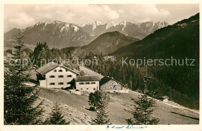 Bayrischzell Siemens Berghaeuser mit Blick zum Kaiser Kaisergebirge Alpenpanoram