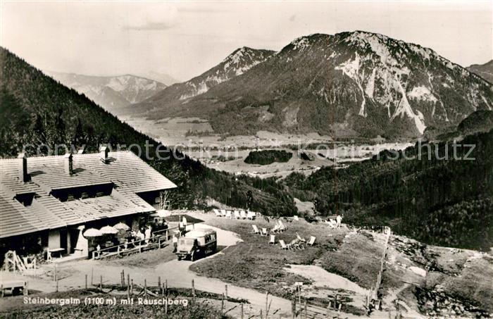 Ruhpolding Bayern Steinbergalm mit Rauschberg Chiemgauer Alpen