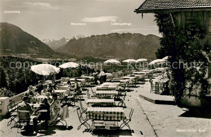 Piding Neubichler Alm gegen Berchtesgadener Berge Alpen