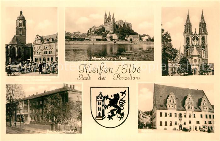 Meissen Elbe Sachsen Albrechtsburg Dom Marktplatz Kirche Porzellanmanufaktur Rat