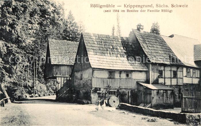Bad Schandau Roelligmuehle im Krippengrund
