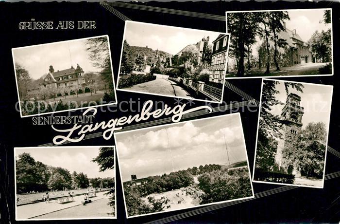 Langenberg Rheinland Teilansichten Freibad Aussichtsturm