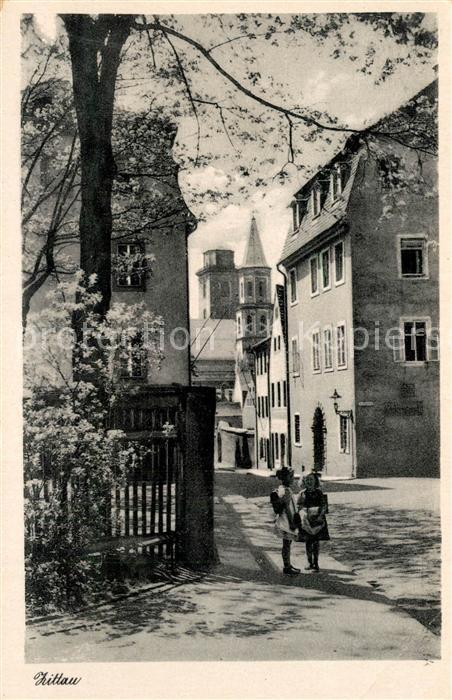 Zittau Partie an der Pfarrstrasse Junge Maedchen