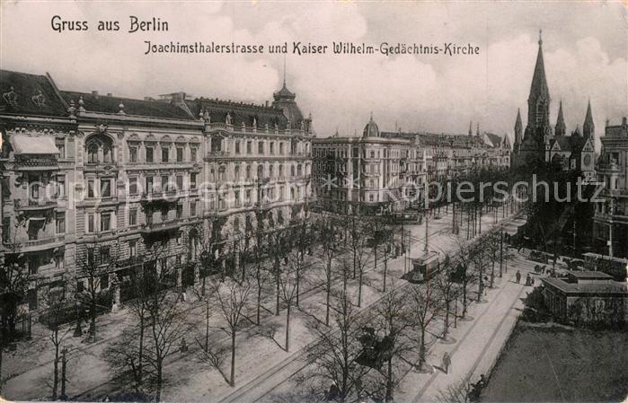BERLIN CITY Joachimsthalerstrasse Kaiser Wilhelm Gedaechtniskirche