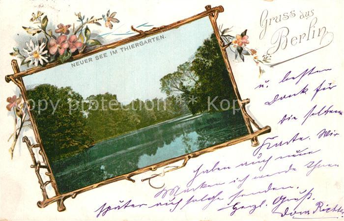 Tiergarten Berlin Neuer See Bilderrahmen Blumen