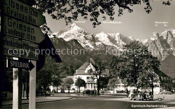 GARMISCH-PARTENKIRCHEN Bayern Ortsmotiv mit Alpenblick