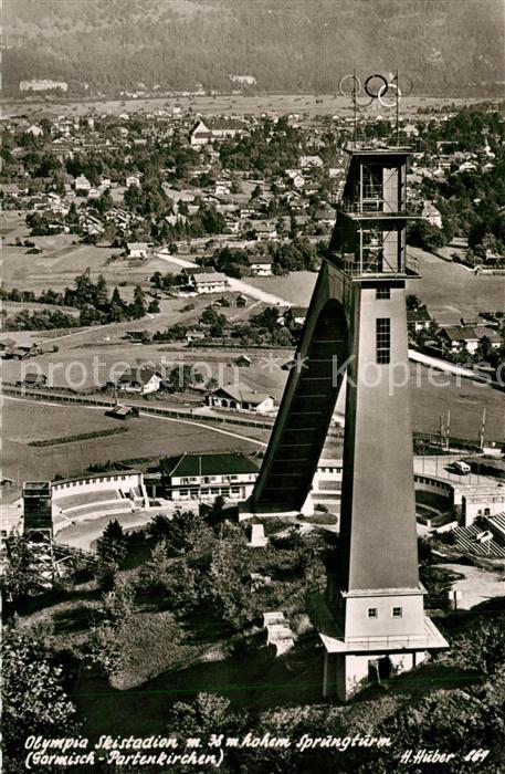 GARMISCH-PARTENKIRCHEN Bayern Olympia Skistadion Skisprungschanze Sprungturm Hub