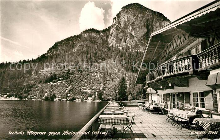 GARMISCH-PARTENKIRCHEN Bayern Seehaus Pflegersee Terrasse gegen Koenigsstand