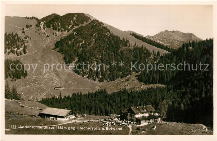 Schliersee Bodenschneidhaus gegen Brecherspitz und Rotwand