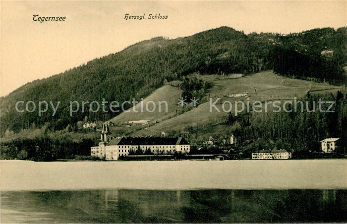 Tegernsee Bayern Herzogliches Schloss Ansicht vom See aus