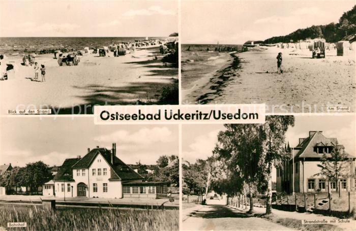 ueckeritz Usedom Strand Bahnhof Schule