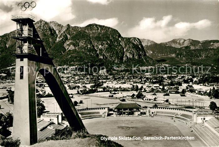 GARMISCH-PARTENKIRCHEN Bayern Olympia Skistadion Skisprungschanze Alpenpanorama