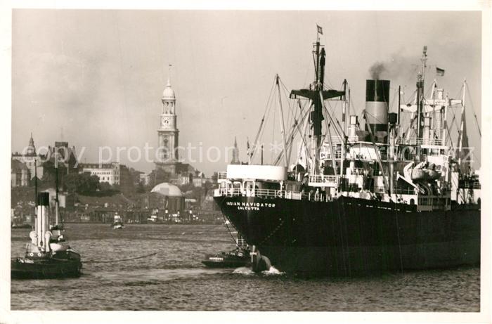 HAMBURG  CITY Hafen Hochseedampfer Der Michel Wahrzeichen