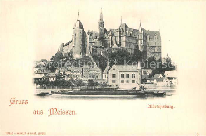 Meissen Elbe Sachsen Albrechtsburg