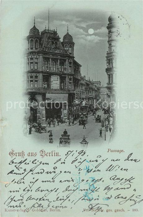 BERLIN  CITY Passage im Mondschein Deutsche Reichspost