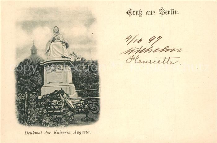 BERLIN  CITY Denkmal der Kaiserin Augusta