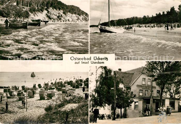 ueckeritz Usedom Strand Fischerboote Cafe Baeckerei