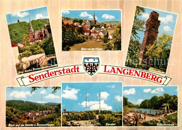 Langenberg Velbert Kirche Bismarckturm Sender Schwimmbad Freibad