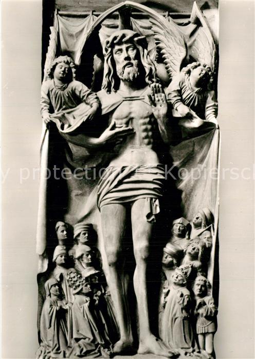 STUTTGART  CITY Stiftskirche Relief Schutzmantel Christus um 1500