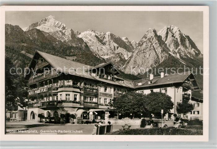 GARMISCH-PARTENKIRCHEN Bayern Hotel Marktplatz Zugspitzgruppe Wettersteingebirge