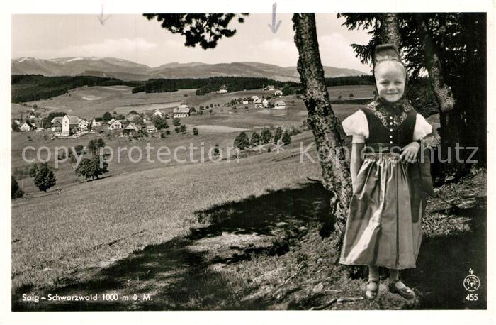 Saig Schwarzwald Panorama Schwarzwaldmaedel