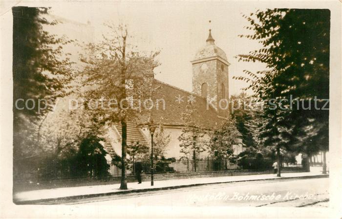 Neukoelln Boehmische Kirche Deutsch Boehmisch Rixdorf Dorfaue