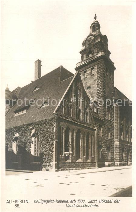 Alt Berlin Heiligegeist Kapelle Hoersaal Handelshochschule