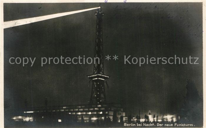 BERLIN  CITY Der neue Funkturm Nachtaufnahme