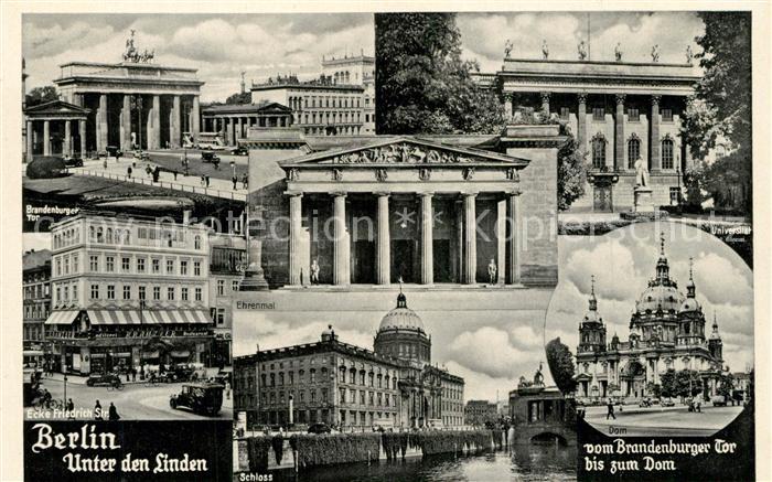 BERLIN  CITY Unter den Linden Brandenburger Tor Dom