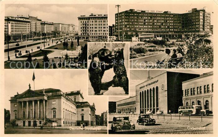 BERLIN  CITY Stalinallee Alexanderplatz Deutsche Staatsoper Ostbahnhof
