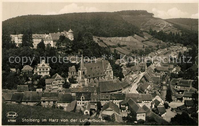 Stolberg Harz Panorama Blick von der Lutherbuche