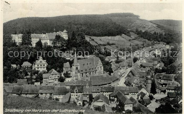 Stolberg Harz Blick von der Lutherbuche
