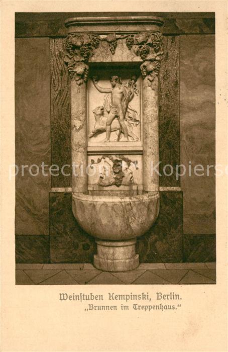 BERLIN  CITY Weinstuben Kempinski Brunnen im Treppenhaus