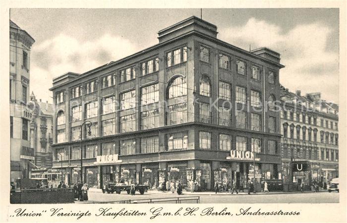 BERLIN  CITY Union Vereinigte Kaufstaetten GmbH Andreasstrasse