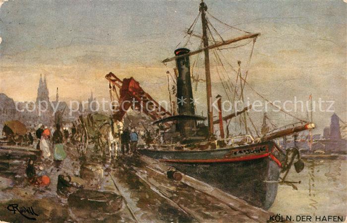 Koeln Rhein Hafen Kuenstlerkarte