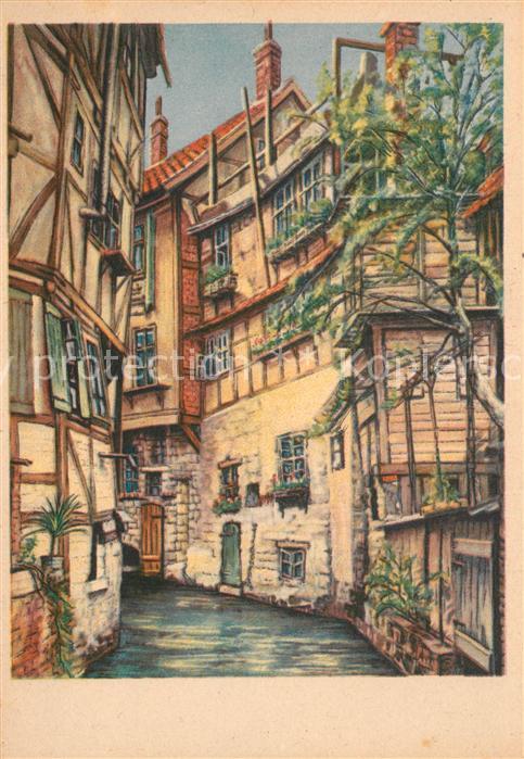 Quedlinburg Harz Klein Venedig Kuenstlerkarte