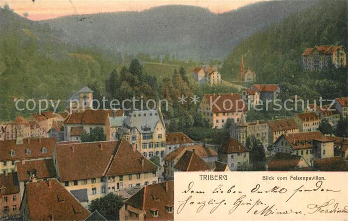 Triberg Schwarzwald Blick vom Felsenpavillon