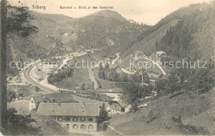 Triberg Schwarzwald Bahnhof und Gutachtal